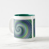Pondering - Fractal Tweekleurige Koffiemok (Voorkant links)