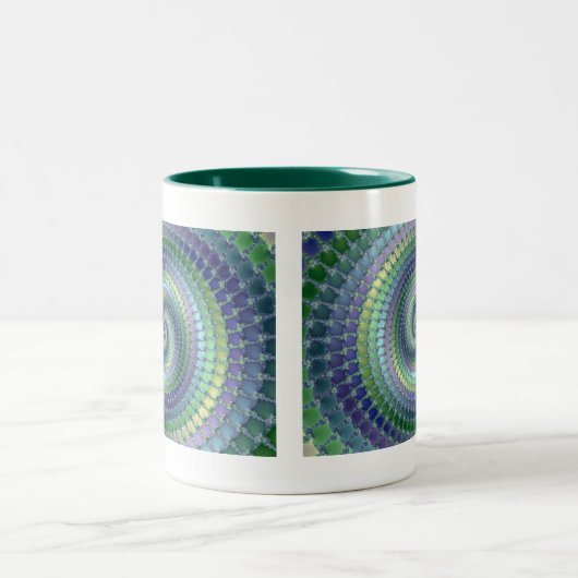 Pondering - Fractal Tweekleurige Koffiemok (Center)