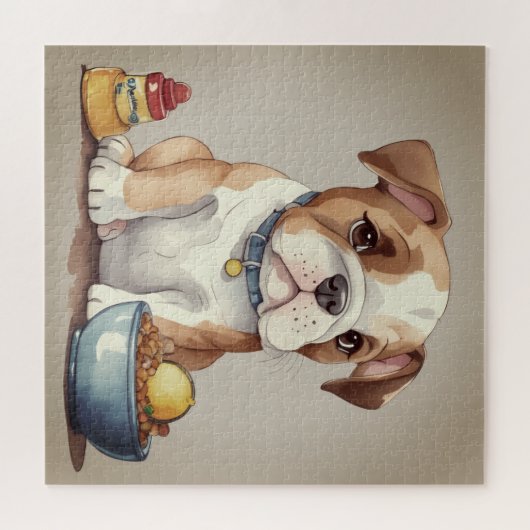 Pondering little Bulldog Legpuzzel (Horizontaal)
