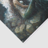 Pondering Mermaid Tissuepapier (Detail)