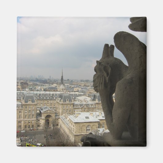 Pondering Parisian Gargoyle Magneet (Voorkant)