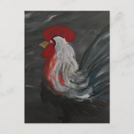 Pondering Rooster Briefkaart