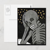 Pondering Skeleton briefkaart (Voorkant / Achterkant)