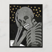 Pondering Skeleton briefkaart (Voorkant)