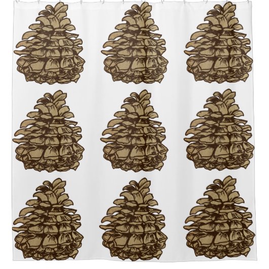 Ponderosa Pine Cone Douchegordijn (Voorkant)