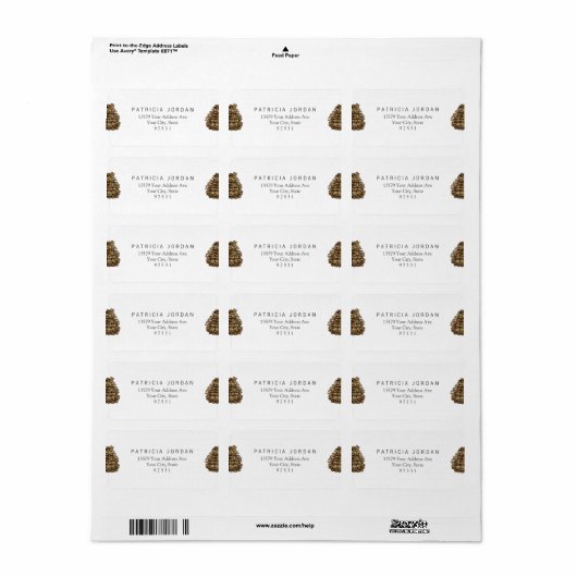 Ponderosa Pine Cone Etiket (Full Sheet)