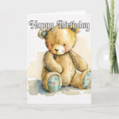 Ponding Little Teddy Bear Kaart (Voorkant)