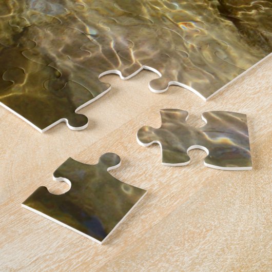 **"Pondside Feest: een otter en zijn vangst"** Legpuzzel (Zijkant)