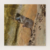 **"Pondside Feest: een otter en zijn vangst"** Legpuzzel (Horizontaal)