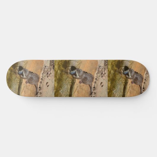 **"Pondside Feest: een otter en zijn vangst"** Persoonlijk Skateboard (Horizontaal)