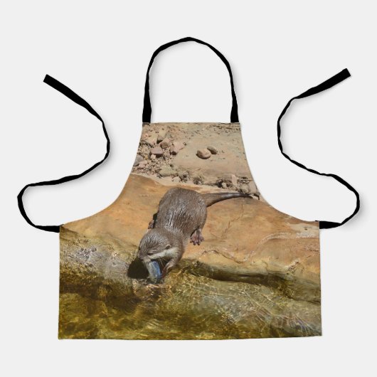 **"Pondside Feest: een otter en zijn vangst"** Schort (Voorkant)