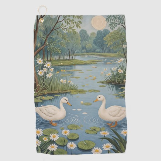 Pondside Tranquility Golfhanddoek (Voorkant)