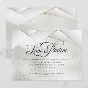 Poned Wedding Silver Frost Gold White Facets Kaart