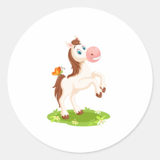 Poney Ronde Sticker