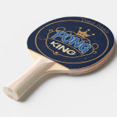 Pong King Blue Tafeltennisbatje (Voorkant Gekanteld)