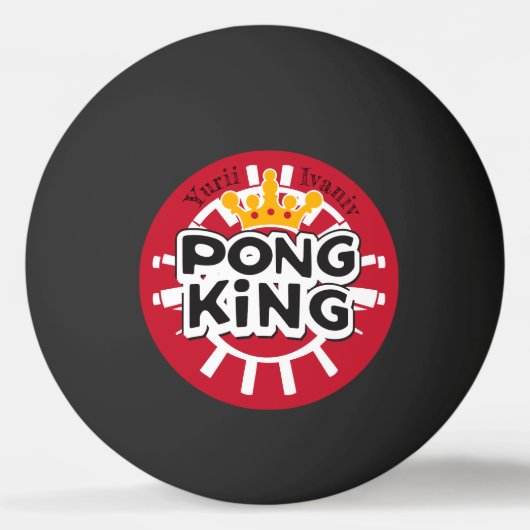 Pong King Red Pingpongbal (Voorkant)
