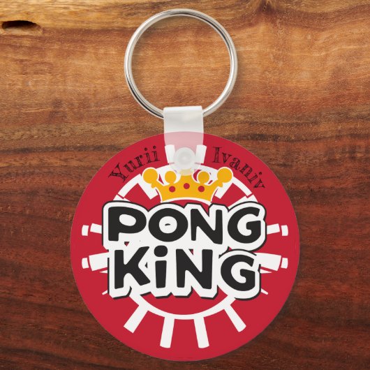 Pong King Red Sleutelhanger (Voorkant)