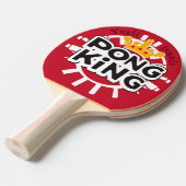 Pong King Red Tafeltennisbatje (Voorkant Gekanteld)