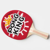 Pong King Red Tafeltennisbatje (Zijkant)