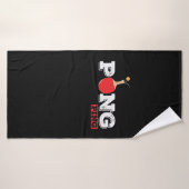 Pong Ping Spieler Tischtenniskelle mit Ball Badhanddoek (Badhanddoek)