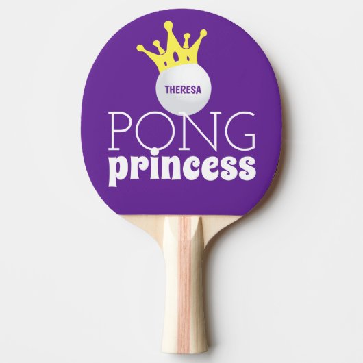 Pong Princess Paars Persoonlijke benaming Tafeltennisbatje (Voorkant)