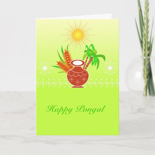 Pongal - het Indische festival van het Zuiden Kaart (Voorkant)
