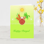 Pongal - het Indische festival van het Zuiden Kaart (Gele Bloem)