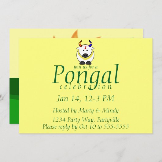 Pongal Pot, Koe, en de Uitnodiging van de Boom (Voorkant / Achterkant)