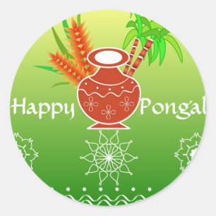 Pongal - Zuid-Indisch festival Ronde Sticker