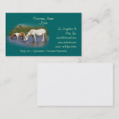 Ponies bij visitekaartjes met watering in het gat (Voorkant / Achterkant)