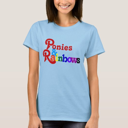Ponies en Rainbows Shirt (Voorkant)
