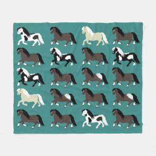 Ponies Fleece Blanket Deken