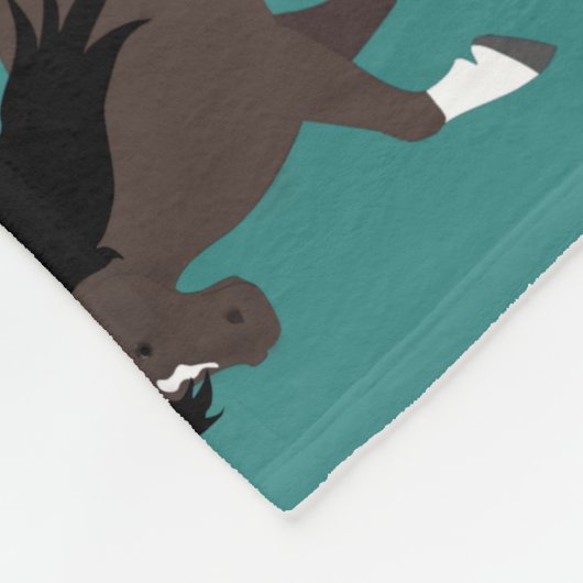 Ponies Fleece Blanket Deken (Hoek)