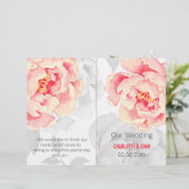 Ponies Modern Floral trouwprogramma (Staand voorkant)