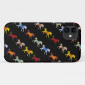 Ponies op zwart Case-Mate iPhone case (Achterkant (horizontaal))