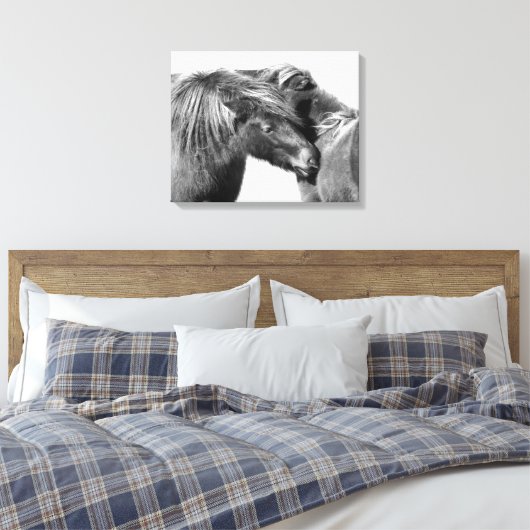 Ponies Scratch Canvas Afdruk (Insitu (Slaapkamer))