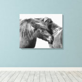 Ponies Scratch Canvas Afdruk (Insitu (Houten vloer))