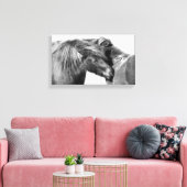 Ponies Scratch Canvas Afdruk (Insitu (Woonkamer))