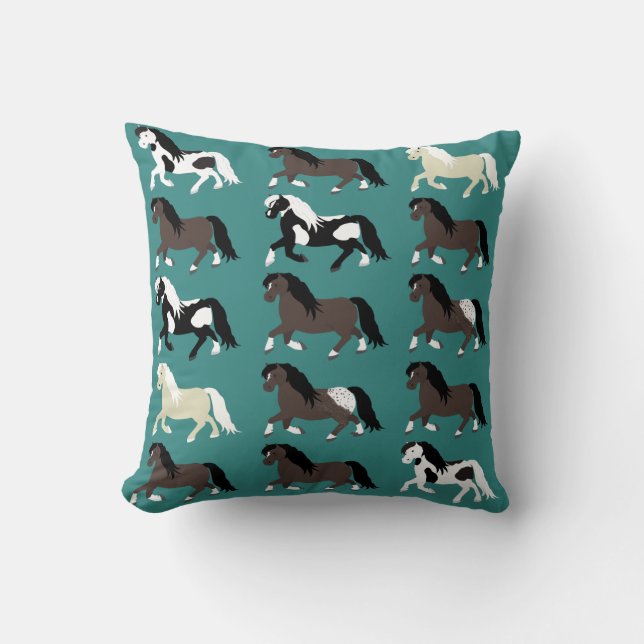 Ponies Sierkussen (Voorkant)