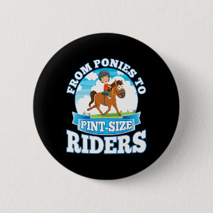 Ponies to Pint-size Riders Artistic Riding Kinder Ronde Button 5,7 Cm