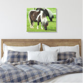 Ponies van raszuivere Shetland Paint Canvas Afdruk (Insitu (Slaapkamer))