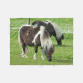 Ponies van raszuivere Shetland Paint Fleece Deken (Voorkant (Horizontaal))