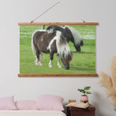 Ponies van raszuivere Shetland Paint Hangend Wandkleed (Slaapkamer)