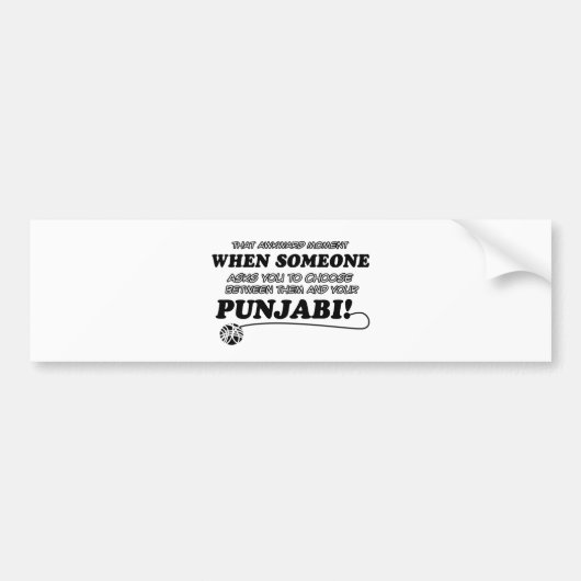 ponjab-ontwerp bumpersticker (Voorkant)