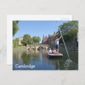 ponsen op de rivier de Cam in Cambridge Briefkaart (Voorkant / Achterkant)