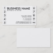 ponskaart klantenkaartje (Voorkant / Achterkant)