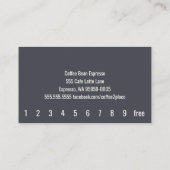 Ponskaart Oswald van de Bonen van de Koffie van de Klantenkaartje (Achterkant)