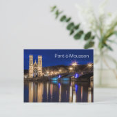 Pont a Mousson Panorama met Moselle Souvenir Feestdagenkaart (Staand voorkant)