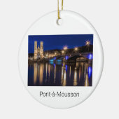 Pont a Mousson Panorama met Moselle Souvenir Keramisch Ornament (Links)