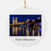 Pont a Mousson Panorama met Moselle Souvenir Keramisch Ornament (Achterkant)